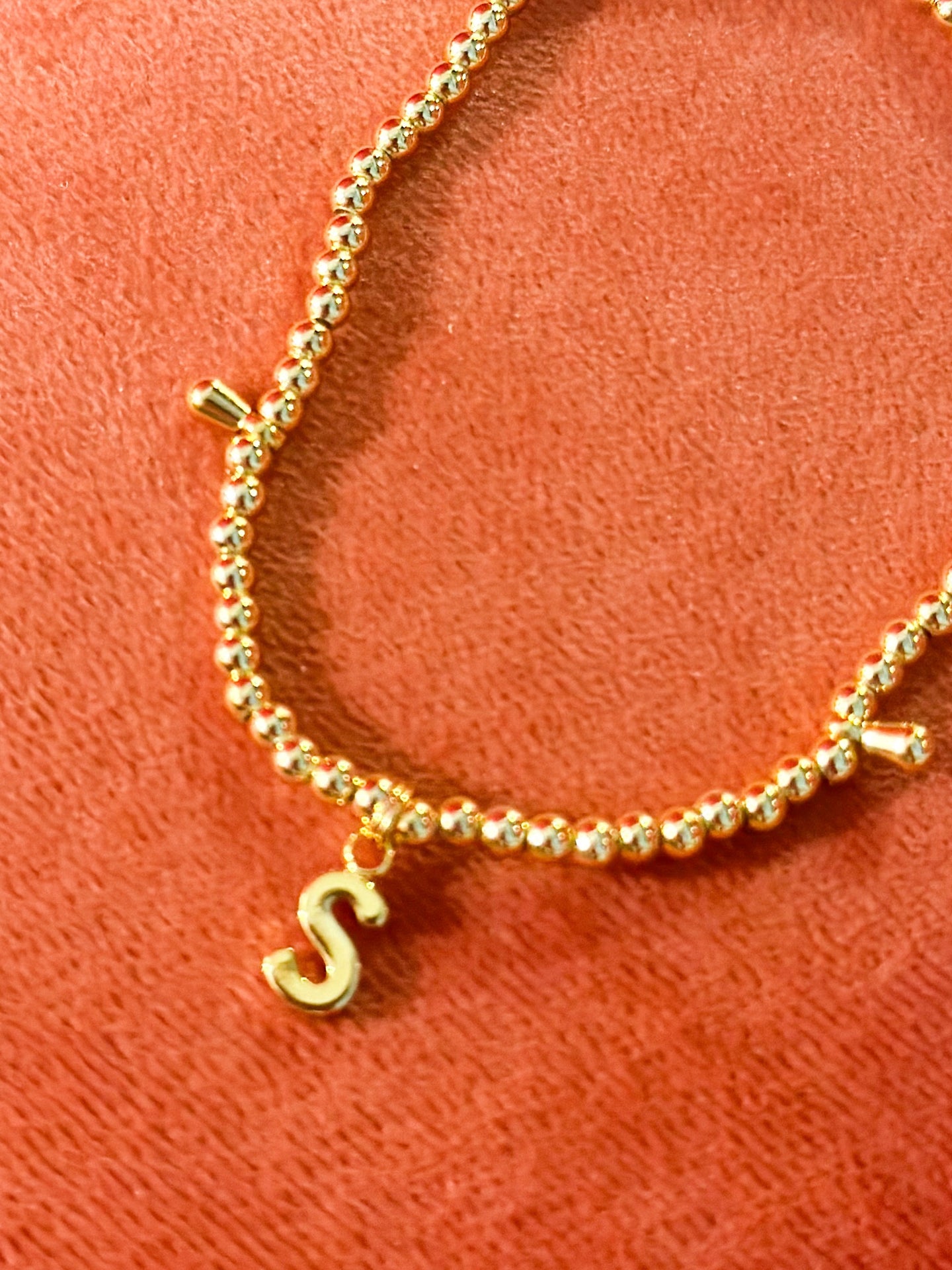 Gold Stretch Alphabet Bracelet